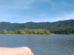 ENORMOUS SPEAR JERK AT THE BEACH