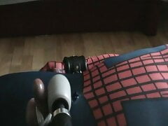Slave as Spiderman gets a massage - III