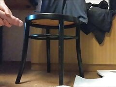 jerking off my big long white cock with lot of cum in slowmo