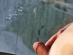 Exhib Filip Lindahl naked on his balcony