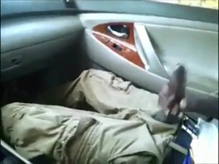 immense black hard-on draining in truck