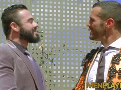 Pretty costumed hunk Denis Vega fucked doggystyle outdoor