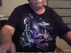 Daddy strokes on cam