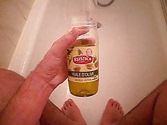 Handjob with olive oil