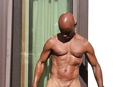 Tuesday morning post workout on balcony