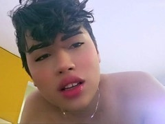 Hairy ass twink, amateur twink, femboy cum
