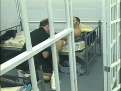 Man taken for booking and gets dick in throat and butt in prison cell