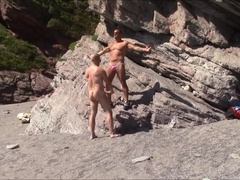 Underwear Photoshoot On A Nudist Beach