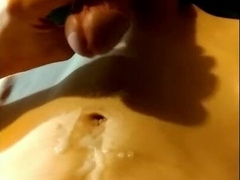 Explosive money-shot close up in slow-mo