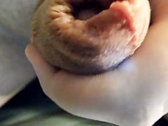 Close up cumshot after a bit of edging