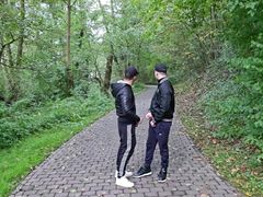 Scally Gay Boys Stroking and Sucking Dick Outdoors