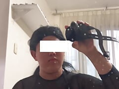 Testing my new dildo gag