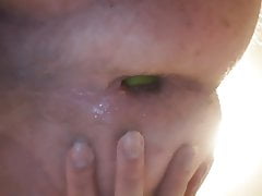 Lime in Gay Twinks Ass - Anal fun with fruits
