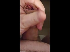 fresh shaving Greeke dick and bals with cumshot