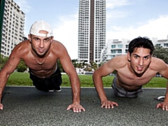 Workout leads to public anal with Al Carter and Justin Phoenix