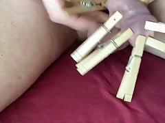 Cock clothespin pain, self