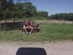 rest field fully bare and urinate