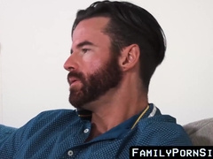 FamilyPornSite.com - Stepson's rough raw fuck and daddy's dominance