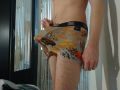 My massive bone in cock-squeezing undergarments - cuming