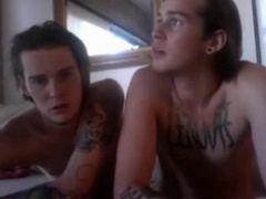 Twunk Twins Stroking on Cam