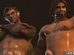 Overwatch 3d gays fucking in threesome