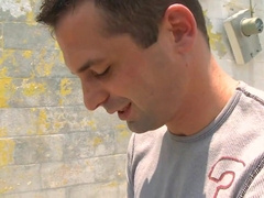 Watch this hot black dude take on a white dude's big white cock