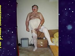 Man wearing girdle
