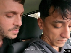 Brazilian Pibe gives Luke Ryder a adorable shot inwards his cock-squeezing donk