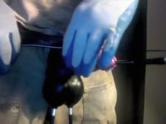 large weenie stuffing, sounding my wang, balls stretched sack