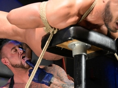 Master destroys male slave's ass after serious bondage games