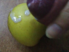 i cum on a yellow apple