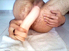 Gay gape, big dildos, gay masturbation