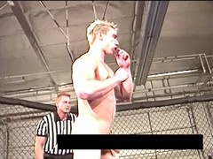 Naked wrestling, nude athletes, bodybuilder man