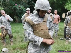 Naked stroking military studs