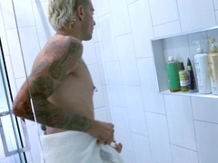 Meaty Cum Shot on the Glass After Prompt Douche