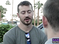Cute young man gets his butt hole devastated in threesome