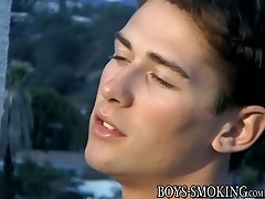 Horny cigar smoking deviant Shane Allen masturbates solo
