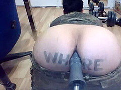 anal invasion Soldier bitch enyoing a supreme fuck