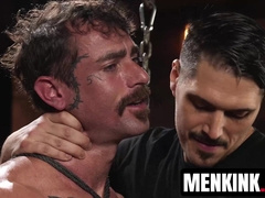 Perv WoodxBound makes Marco Star milk Luke Rexs monster cock dry