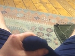 Wilderness dude shoots jizm all over torso to remain molten