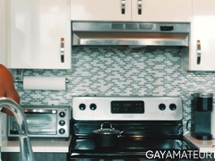 Dominant Mateo Zagal missionary fucked adorable roommate Benjamin Blue