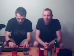 two bisexual friends showing off