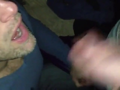 Sucking hot ginger and he shoots his warm load in my mouth 5