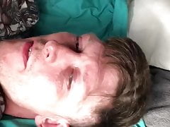 Telegram slut doing a self facial