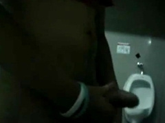 Bigcockflasher Wanking in public restroom 3