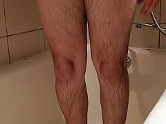 Jerking off in the shower