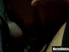 Mars GymBurger is tied up as Pablo Bravo rips his mouth and ass