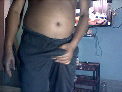 Sam wanking desi hard-on