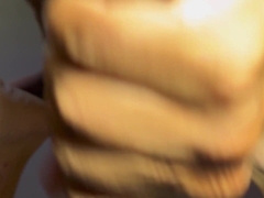 Black dude put milk in his rosy bum