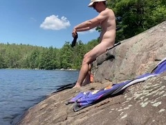 Aaron Sunbathes Nude